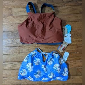 NWT 2 bikini tops Patagonia Prana